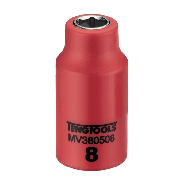 3/8 Inch Drive 8MM Metric 6 Point 1000 Volt Shallow Insulated Socket